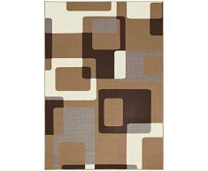 Bavaria Home Style Collection - Tappeto per soggiorno stile retrò anni 70, 160 x 230 cm (marrone)