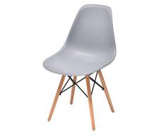 ZAGO Sedie Bar Hotel Home Cafe Restaurant Bar Sedie per Salotto Soggiorno Schienale Sedia con Cuoio Cuscino Sedia in Legno per Cucina con Braccia e Schiena (Color : Gray, Size : Free Size)