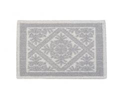 HomeLife Tappeto Bagno in Cotone Grigio 50X80 cm Made in Italy | Tappetino Bagno Assorbente in Rilievo con Fondo Antiscivolo |Tappeto Doccia Lavabile in Lavatrice | Tappetini Scendidoccia Sardo