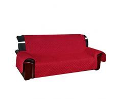 IlGruppone Copridivano copripoltrona Trapuntato Tinta Unita 4 Misure posti con Elastico - Bordeaux - Divano 3 posti