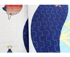 Copridivano Jette 150 x 200 cm pesci Mare oceano, Quilt Coperta