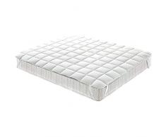 BIANCHERIAWEB Topper Coprimaterasso Imbottito Antibatterico Correttore Materasso Fresh Cotton 1 Piazza E Mezza Topper