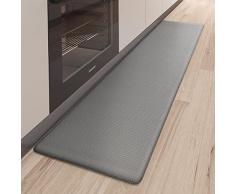 Color G Tappeto Cucina Antiscivolo, PVC Tappeto Runner Antiscivolo, Impermeabile, Resistente allolio Durevole Tappetino zerbino Lavabile - 44 x 240 cm, Grigio