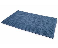 Galileo Casa 2411188 Tappeto Sardo da Bagno, Cotone, Blu, 150x60x1 cm