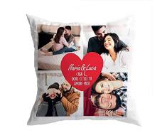 Generico Cuscino Personalizzato con foto Dedica speciale lettera Idea Regalo Compleanno Decorazioni casa Divano Letto amore love cuore festa degli innamorati fidanzati marito moglie 5