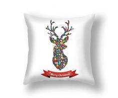 Federa Natalizia per casa Federa Rossa Plaid Pelle Pesca Cuscino Quadrato Federa Decorativa per Divano