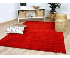 Ella - Tappeto Naturale Indo Gabbeh - Rosso - 7 Dimensioni