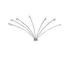 Gedy Pieghella 180°Senza, Misure e Peso Prodotto: 38X124X62 CM & 1,452 kg, Telaio Tenda Doccia in Tessuto, Finitura cromata, Design R&S, 2 Anni di Garanzia, Unica