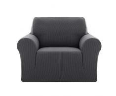 Deconovo Copridivano 1 Posto Elasicizzato Fodera Protettiva Divano Copripoltrona con Braccioli per la Casa Grigio