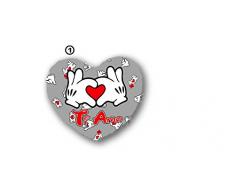 GADGET Cuscino a Forma di Cuore Grande Colore Grigio, San Valentino
