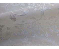 Generico Tenda a Metraggio in Bouclè di Lino con Disegno a Rilievo Base piombata Alta 300 cm (Panna)