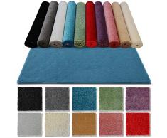 Tappeto da bagno Carousel a pelo alto, morbido e spesso, retro antiscivolo, disponibile in 10 colori e diverse dimensioni (67 x 100 cm, blu)