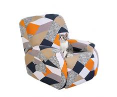 Jaotto Copripoltrona Relax Reclinabile,Fodere Copripoltrona 1 Posto Universale,Moderne Copripoltrona Relax Reclinabile con Tasche Lavabile,Coperture per Divano da Massaggio,Geometria