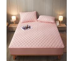 OUDEING Bedding Coprimaterasso Trapuntato,Pellicola Protettiva per La Copertura del Materasso, 8- 21 Tasca Profonda, Coperchio del Letto Liscio Durevole Ad Alta Densità-B_200x200cm + 35cm.