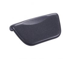 Faderr - Cuscino ergonomico per vasca da bagno e spa, supporto per collo antiscivolo, in pelle PU, ideale per bagno e vasca idromassaggio, colore: nero