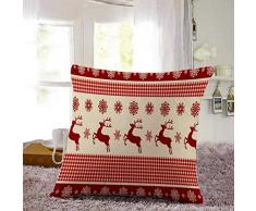 federe Cuscini,Fittingran Buon Natale Caso Cuscino Divano Lettera Cuscino Decorazione della casa Bar caffetteria Decorato Piccolo Cuscino Decorativo (A)