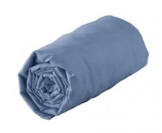 Douceur DIntérieur - 1640330, Lenzuolo Con Angoli Matrimonia , 160 X 200 Cm , Jersey Uni , Jersey Unito , Blu