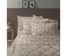 Zucchi Parure Copripiumino doppie federe Letto Matrimoniale Due Piazze Mezza Reversibile in Puro Cotone 100% Sacca Copripiumone + 4 federe Floralia P1