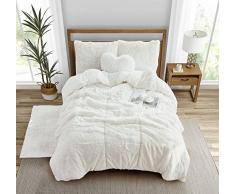 JENNY SESAL-Trapunta Fluffy in Ecopelliccia di pile. Disponibile in diversi colori e misure. (PIAZZA E MEZZA - BEIGE)