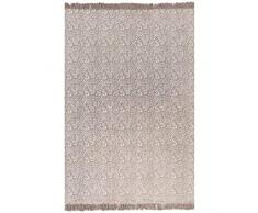 Festnight Tappeto Kilim da Salotto/Cucina/Bagno Rettangolare in Cotone 120x180 cm/160x230 cm con Motivi Bianco e Nero/Grigio Talpa/Grigio/Blu