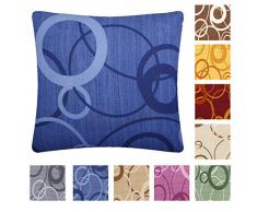 Joker Cuscino arredo Puff morbidoso sfoderabile 40x40 cm linea Cerchio L688 GRIGIO TOPO