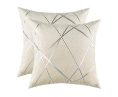 GIGIZAZA Copricuscini 40x40 cm Decorativi Ciniglia Federe Cuscini Quadrate per Cuscino per Divano Camera da Letto 2 Pezzi