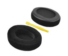 Geekria auricolari in memory foam per ATH-M50, Bose QC25/QC3, Sony MDR 7506 e altre tazze grandi o di dimensioni medie – Cuffie/auricolari/auricolari/orecchio cuscino di velluto/Earpad parti di riparazione (nero)