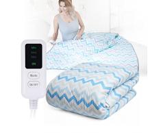 Zaggy Coperta Riscaldata Elettrica 150x180 cm, 3 Livelli di Calore, Spegnimento Automatico, Coperta Copriletto Riscaldatore Dimensioni Letto Copriletto Riscaldamento Rapido, EcoSapiens
