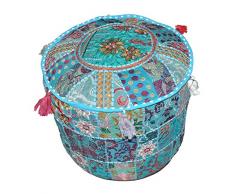 Indiana Traditional Home decorativo ottomano a mano e Patchwork piede sgabello Piano Cuscino, 46 x 33 cm