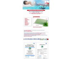 venixsoft Coppia Cuscini per Letto, Saponetta, Traspirante con Linfa di Aloe Vera, Dispositivo Medico, Memory Foam, Fodera Cotone Sfoderabile, Made in Italy, 72 x 42 x 13,8 cm