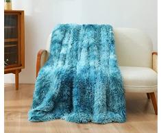 JORTUIO Coperta, Coperta Pelliccia Super Morbido e Caldo 160x200cm, Coperta Pile Matrimoniale di e Flanella, Coperta Pelosa per Divano, Copriletto Coperta Fluffy di Alta qualità