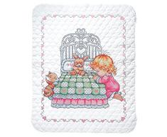 Nanna preghiera ragazza trapunta timbrato punto croce Kit-34x 43