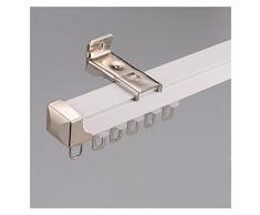 Binario Scorritenda In Alluminio - Binario Per Tende A Soffitto - Per Divisorio, Privacy, Letto A Castello, Bagno, Camper, Bovindo (Color : White-A, Size : 1.2m/3.9ft)