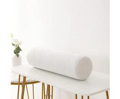 LOMDEM Cuscino di sostegno lungo, cuscino rotondo morbido del collo del centro, cuscino del cilindro di sollievo del collo per il ginocchio della testa del corpo, cuscino del corpo comodo lavabile