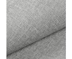 HEKO PANELS Tessuti e Stoffe a Metro Arredo Tessuti per Tappezzeria per Divani Sedie Cuscini e Poltrona - Stoffa al Metro Fatto di Poliestere Resistente allo Strappo e Facile da Pulire -Grigio Argento