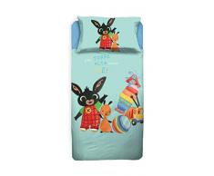 hermet 6337 673 BI01, BING BUNNY / Completo Lenzuolo Singolo / 100% Cotone / 1 Piazza / Prodotto Ufficiale