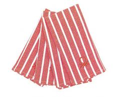 UNITED COLORS OF BENETTON. Set di 4 Strofinacci da Cucina 50 x 70 cm 170 gsm 100% Cotone Rosso Rainbow, 50 x 70, 650 unità