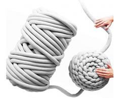 Filato di lana gigante, filato di lana per maglieria alluncinetto per maglieria alluncinetto estremamente morbido, spessore extra 30mm Lavoro a maglia, coperta, plaid, sciarpe, roving (0,5 kg)