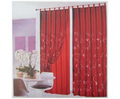 Tenda arredo casa 2 pannelli doppio telo 130x280 cm con asole L299 BEIGE