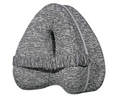 Cuscino in schiuma per gambe e ginocchio, cuscino viscoelastico sollievo dal dolore lenitivo per sciatica, schiena, fianchi, articolazioni, cuscino per gambe cuscino per dormire laterale (grigio)