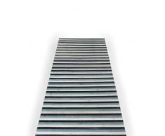 Passatoia per Cucina o Tappeto da Ingresso in Vero Bamboo Naturale 7 Misure 7 Colori - 50x300 cm - Grigio