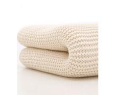 Belledorm Coperta a maglie larghe per letto matrimoniale, cotone, 254 x 228cm, colore: Crema
