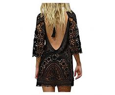 Stile sexy da bagno da donna coperta up uncinetto pizzo bikini costume da bagno costume da bagno costume da bagno in maglia da bagno costumi da bagno maglia vestito da spiaggia abito tunica tunica