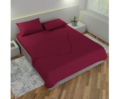 Leonardo Home - completo piazza e mezza da Letto 100% puro cotone - compreso nel completo 1 lenzuolo - 1 federa per cuscino standard - 1 sotto con angoli - prodotto 100% MADE IN ITALY