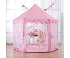 MOOUK Gioca Tenda Esagonale Princess Tenda Tende rug Kids Rugs Playhouse Play Tent in Velluto Morbido Coperta Baby Game Climbing tappeti casa Cuscino