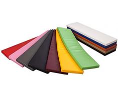 Xpnit Cuscino lungo per panca a 2/3 posti, per esterni e panca da giardino 100/120/150 cm, rivestimento in pelle per sedia da giardino e patio (90 x 40 cm, nero)