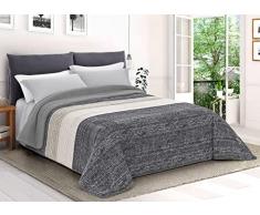 Trapunta Calda Soffice Pelliccia Piumone Inverno Double Face Fantasia Alaska Matrimoniale Grigio