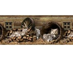 Homelife Tappeto Cucina Antiscivolo Lavabile in Vinile 52X280 Made in Italy | Passatoia Antimacchia in PVC Interni ed Esterni Stampa Digitale Gatti | Tappeti Runner Lungo in Gomma [280 cm]