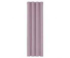 Deconovo Tenda Oscurante Termica Isolante con Occhielli per la Tua Casa 100% Poliestere 132x242 CM Rosa Chiaro Un Pannello