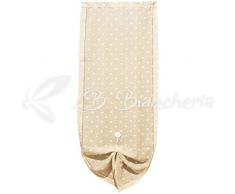 R.P. Coppia Tendine Tende Cuoricini Bianchi Shabby Country Chic - Made in Italy - Cm 60x240